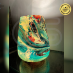 ocean blue table lamp by CS Glassworks