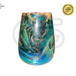 ocean blue table lamp by CS Glassworks