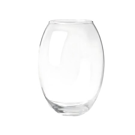 CS Glass Oval Shaped Glass Vase