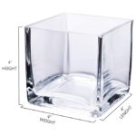 square glass vase 4 inch